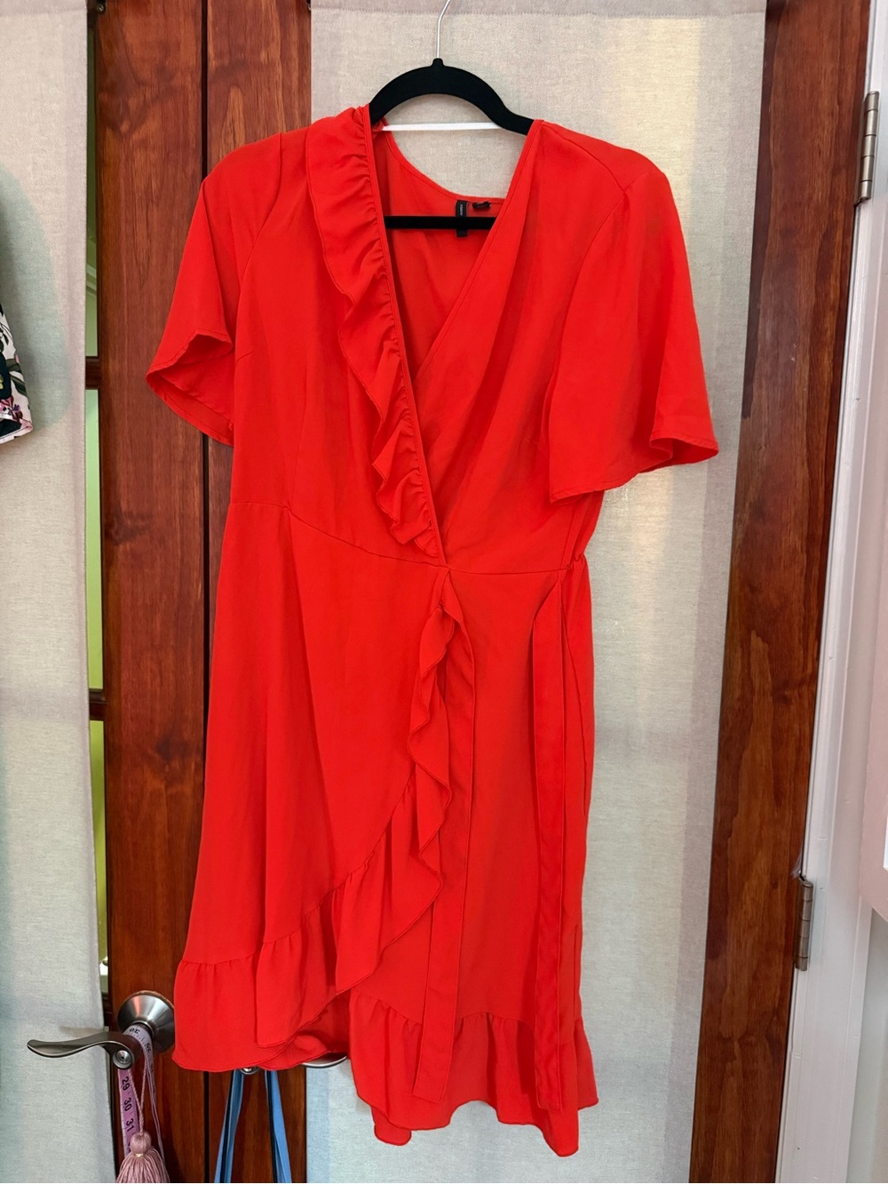 Orangey-red summer dress